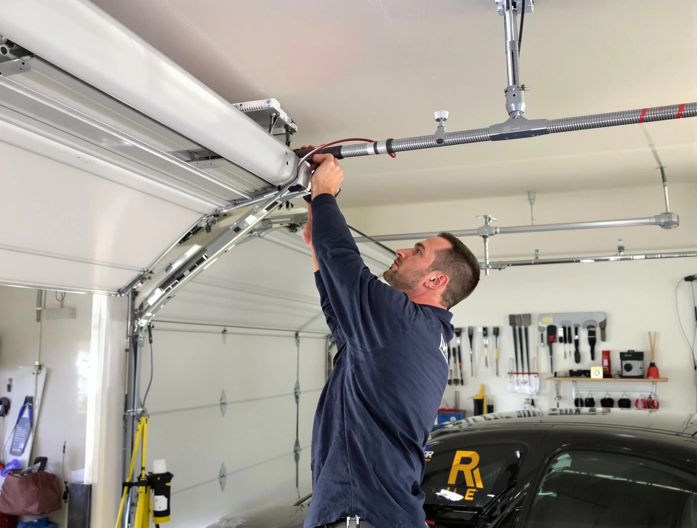 South Jordan Garage Door Repair technician performing garage door cable repair in South Jordan