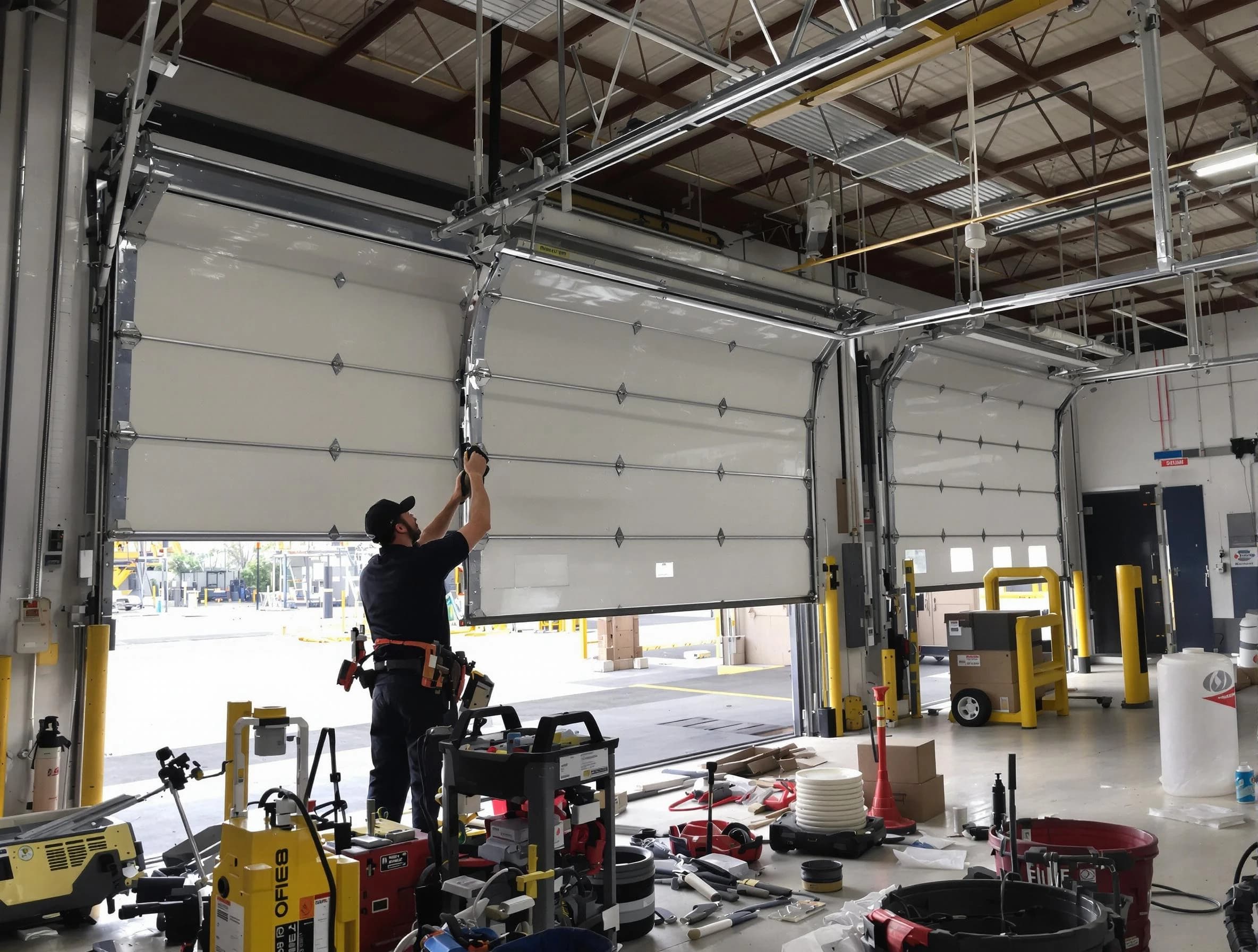 South Jordan Garage Door Repair technician performing commercial garage door repair in South Jordan