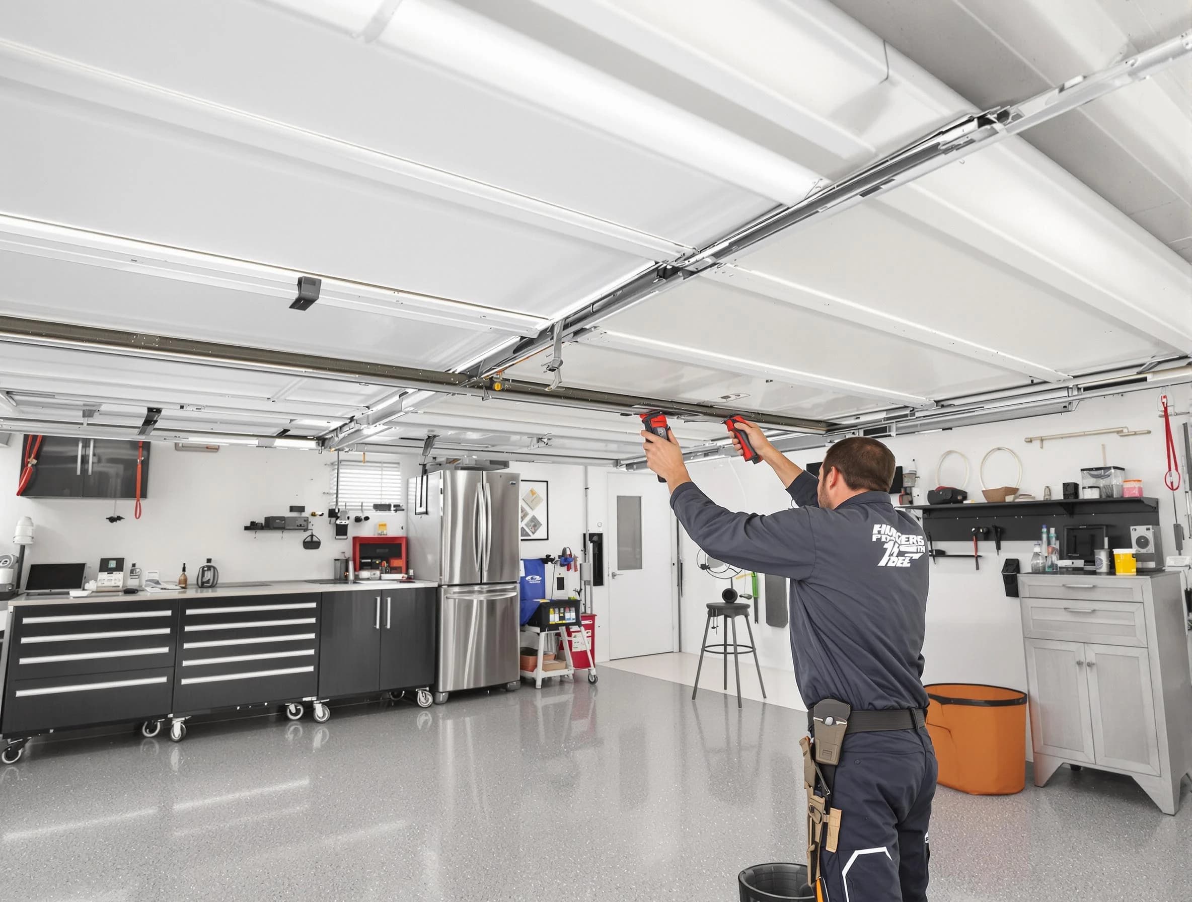 Overhead garage door repair service by South Jordan Garage Door Repair in South Jordan