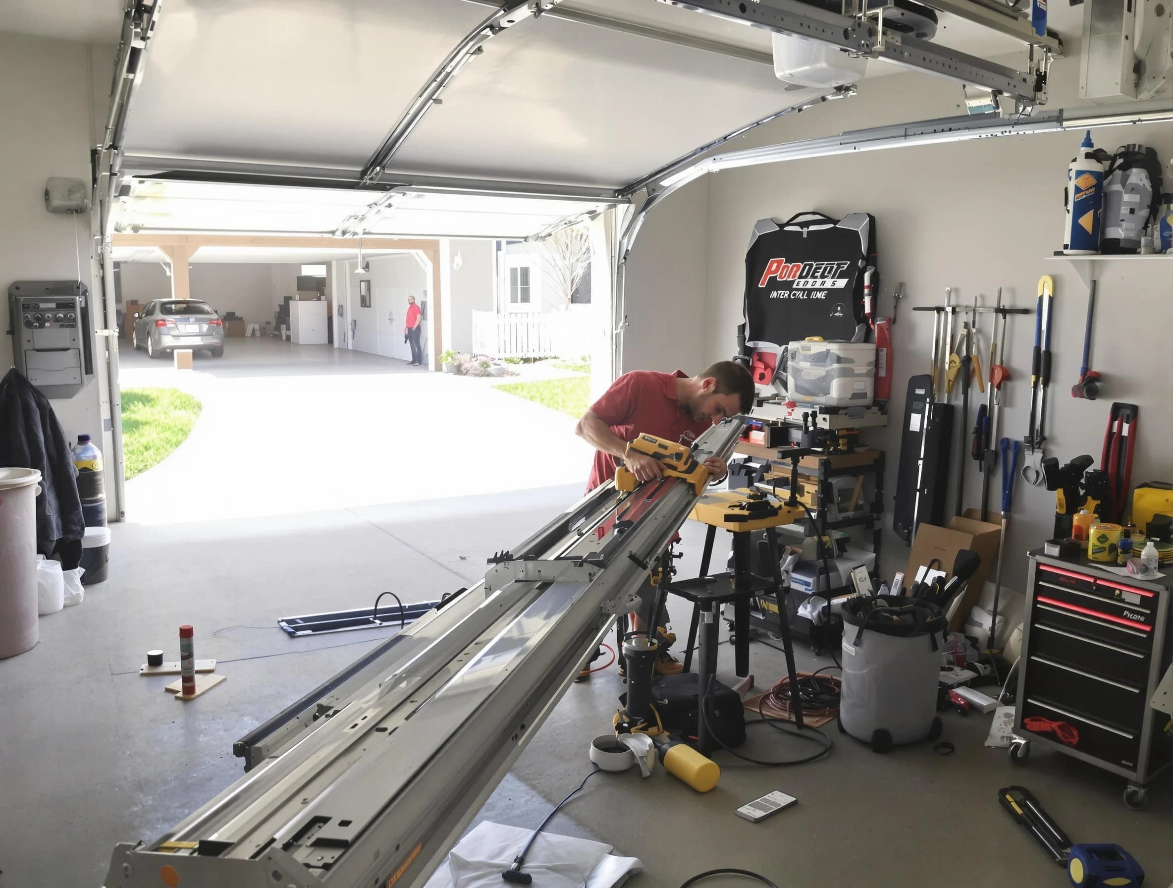 South Jordan Garage Door Repair expert performing track repair in South Jordan