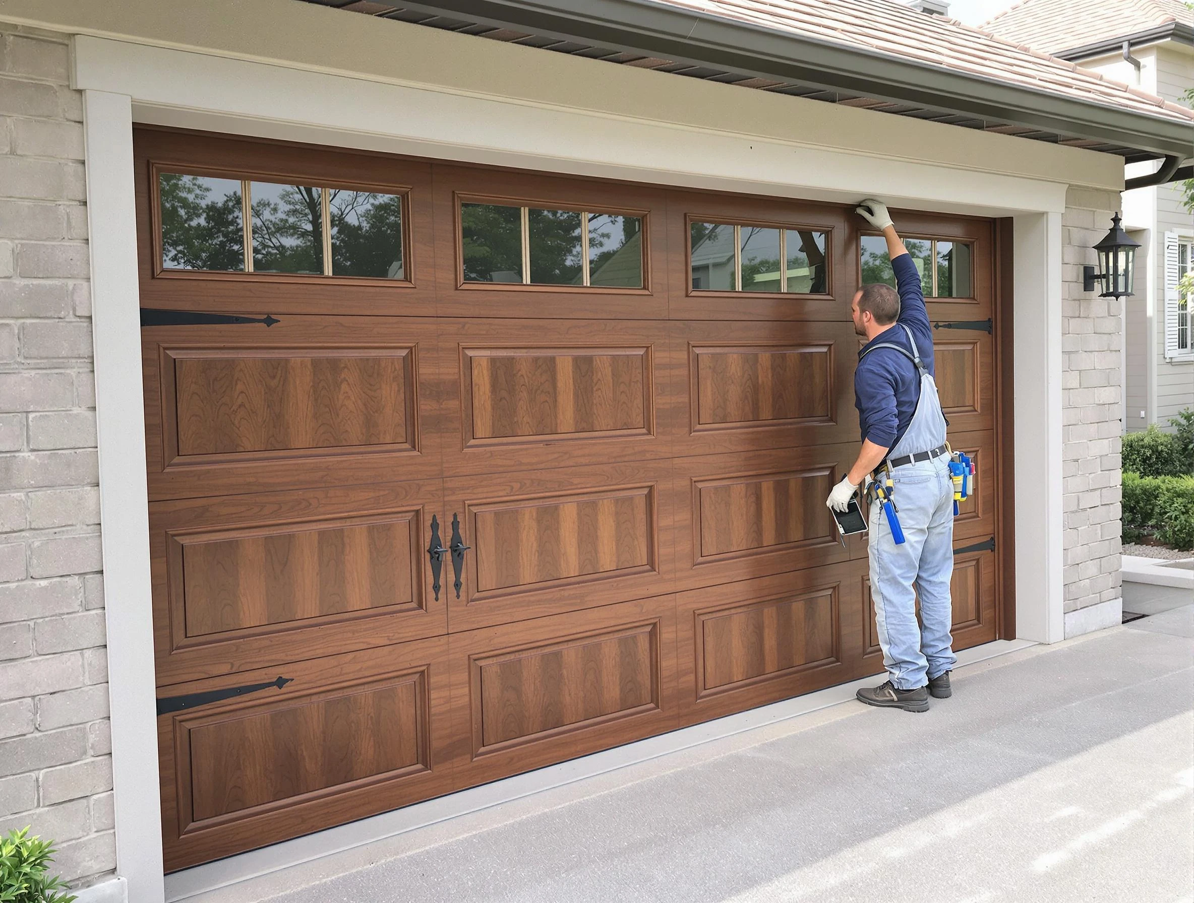 Custom garage door showcase by South Jordan Garage Door Repair in South Jordan